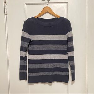 Tawnee Cotton Blend Waffle Stitch Pullover - Market & Spruce Navy woven sweater